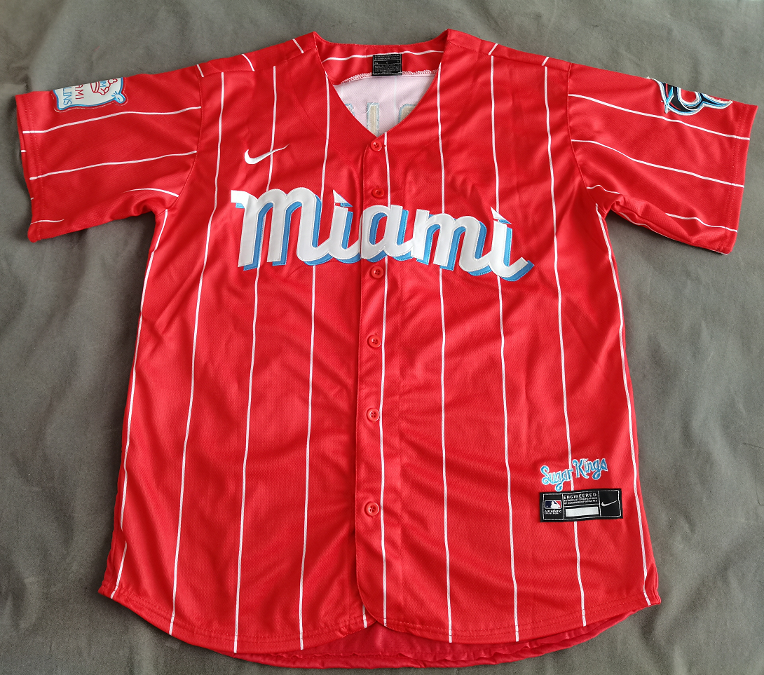 Men's Miami Marlins Miguel Rojas #11 Red Baseball Jersey